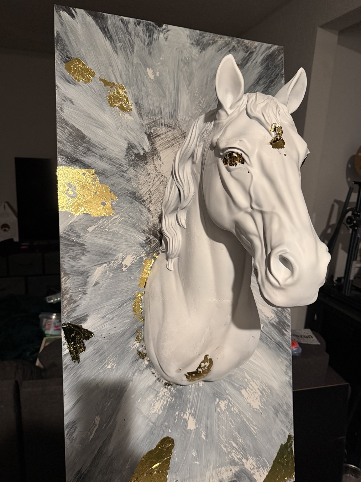 Equestrian relief artwork